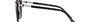 Bvlgari BV8235 501/8G cat-eye sunglasses for women in full rim plastic, with black frame, and gradient grey lenses. 55mm in lens size, 17mm in bridge size, and 140mm in temple length.