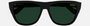 Gucci GG0926S 006 square sunglasses for men in full rim plastic, with black frame, and green lenses. 57mm in lens size, 16mm in bridge size, and 145mm in temple length.