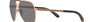 Bvlgari BV5055K 200681 aviator sunglasses for men in full rim metal, with matte pink gold plated frame, and dark grey lenses. 62mm in lens size, 14mm in bridge size, and 145mm in temple length.