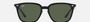 Ray-Ban RB4362 601/71 square sunglasses for unisex in full rim plastic, with black frame, and green lenses. 55mm in lens size, 18mm in bridge size, and 145mm in temple length.