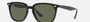 Ray-Ban RB4362 601/9A square sunglasses for unisex in full rim plastic, with black frame, and green lenses. 55mm in lens size, 18mm in bridge size, and 145mm in temple length.