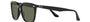Ray-Ban RB4362 601/9A square sunglasses for unisex in full rim plastic, with black frame, and green lenses. 55mm in lens size, 18mm in bridge size, and 145mm in temple length.