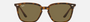 Ray-Ban RB4362 710/73 square sunglasses for unisex in full rim plastic, with havana frame, and dark brown lenses. 55mm in lens size, 18mm in bridge size, and 145mm in temple length.