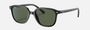 Ray-Ban Junior Leonard Kids RJ9093S 100/71 square sunglasses for kids in full rim injected, with polished black frame, and dark green lenses. 48mm in lens size, 16mm in bridge size, and 130mm in temple length.