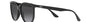 Ray-Ban RB4378 601/8G square sunglasses for women in full rim plastic, with black frame, and grey gradient lenses. 54mm in lens size, 16mm in bridge size, and 145mm in temple length.