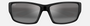 Maui Jim Local Kine 07E rectangular sunglasses for unisex in full rim plastic, with shiny black with grey and maroon frame, and neutral grey lenses. 61mm in lens size, 18mm in bridge size, and 125mm in temple length.