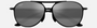 Maui Jim Alelele Bridge 02 aviator sunglasses for unisex in full rim metal, with gloss black frame, and neutral grey lenses. 60mm in lens size, 16mm in bridge size, and 140mm in temple length.