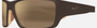 Maui Jim Local Kine 25MC rectangular sunglasses for unisex in full rim plastic, with matte dark transparent brown with tan and cream frame, and hcl bronze lenses. 61mm in lens size, 18mm in bridge size, and 125mm in temple length.