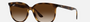 Ray-Ban RB4378 710/13 square sunglasses for women in full rim plastic, with havana frame, and gradient brown lenses. 54mm in lens size, 16mm in bridge size, and 145mm in temple length.