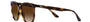 Ray-Ban RB4378 710/13 square sunglasses for women in full rim plastic, with havana frame, and gradient brown lenses. 54mm in lens size, 16mm in bridge size, and 145mm in temple length.