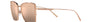 Bvlgari BV6176 20140W square sunglasses for women in full rim metal, with pink gold frame, and rose gold lenses. 55mm in lens size, 17mm in bridge size, and 140mm in temple length.