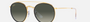 Ray-Ban Round Double Bridge RB3647N 923871 round double bridge sunglasses for unisex in full rim metal, with gold frame, and grey gradient lenses. 51mm in lens size, 22mm in bridge size, and 145mm in temple length.