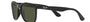 Ray-Ban RB4374 601/31 square sunglasses for unisex in full rim plastic, with black frame, and green lenses. 56mm in lens size, 19mm in bridge size, and 145mm in temple length.