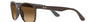 Ray-Ban RB4374 6600M2 square sunglasses for unisex in full rim plastic, with brown on grey frame, and brown lenses. 56mm in lens size, 19mm in bridge size, and 145mm in temple length.