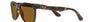 Ray-Ban RB4374 710/33 square sunglasses for unisex in full rim plastic, with havana frame, and brown lenses. 56mm in lens size, 19mm in bridge size, and 145mm in temple length.