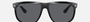 Ray-Ban Boyfriend RB4147 601/87 square sunglasses for men in full rim plastic, with black frame, and dark grey lenses. 60mm in lens size, 15mm in bridge size, and 145mm in temple length.