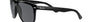 Ray-Ban Boyfriend RB4147 601/87 square sunglasses for men in full rim plastic, with black frame, and dark grey lenses. 60mm in lens size, 15mm in bridge size, and 145mm in temple length.