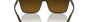 Ray-Ban RB4385 6124A3 rectangular sunglasses for men in full rim metal, with brown frame, and brown gold lenses. 58mm in lens size, 18mm in bridge size, and 145mm in temple length.