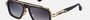 Dita Lxn-Evo DTS 403A 01 men's full rim pilot sunglasses in a matte black - yellow gold titanium frame with dark grey gradient lenses. Features a 54 mm lens size, 19 mm bridge size, and 145 mm temple length. Available in Dubai, UAE.