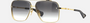 Dita Mach-Six DTS 121 01 men's full rim square sunglasses in a yellow gold titanium frame with dark grey gradient lenses. Features a 62 mm lens size, 12 mm bridge size, and 130 mm temple length. Available in Dubai, UAE.