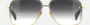 Dita Mach-Six DTS 121 01 men's full rim square sunglasses in a yellow gold titanium frame with dark grey gradient lenses. Features a 62 mm lens size, 12 mm bridge size, and 130 mm temple length. Available in Dubai, UAE.