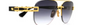 Dita Grand-Evo Two DTS 139A 01 unisex's semi-rimless aviator sunglasses in a gold black titanium frame with grey lenses. Features a 56 mm lens size, 18 mm bridge size, and 145 mm temple length. Available in Dubai, UAE.
