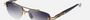 Dita Grand-Evo One DTS 138A 01 unisex's semi-rimless aviator sunglasses in a yellow gold / black titanium frame with dark grey gradient lenses. Features a 57 mm lens size, 16 mm bridge size, and 145 mm temple length. Available in Dubai, UAE.