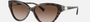 Emporio Armani EA 4192 502613 cat-eye sunglasses for women in full rim plastic, with shiny havana frame, and gradient brown lenses. 57mm in lens size, 14mm in bridge size, and 140mm in temple length.