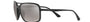 Ray-Ban RB4375 Chromance RB4375 601S5J rectangular sunglasses for unisex in full rim plastic, with matte black frame, and grey chromance lenses. 60mm in lens size, 18mm in bridge size, and 130mm in temple length.