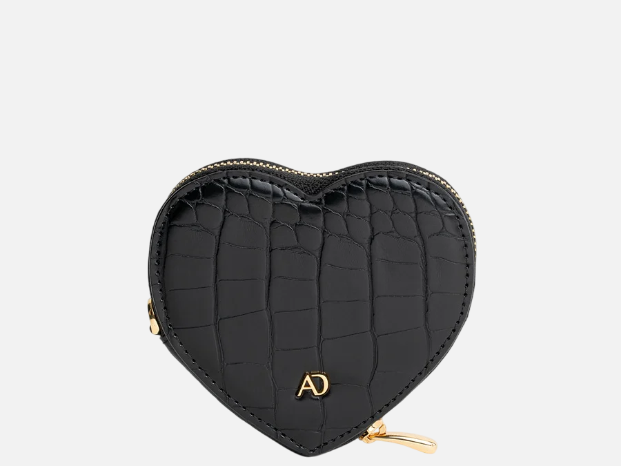 Any Di Heart Pocket Croco Black