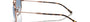 Ray-Ban RB3707 92023F hexagonal sunglasses for unisex in full rim metal, with rose gold frame, and blue lenses. 57mm in lens size, 20mm in bridge size, and 145mm in temple length.