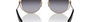 Bvlgari BV6181B 20148G round sunglasses for women in semi-rimless metal, with pink gold frame, and grey gradient lenses. 57mm in lens size, 20mm in bridge size, and 140mm in temple length.