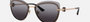 Bvlgari BV6182B 20148G butterfly sunglasses for women in semi-rimless metal, with pink gold frame, and gradient grey lenses. 60mm in lens size, 15mm in bridge size, and 140mm in temple length.