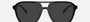 Bvlgari BV7038 501/48 aviator sunglasses for men in full rim plastic, with black frame, and black lenses. 57mm in lens size, 17mm in bridge size, and 140mm in temple length.