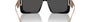 Bvlgari BV8254 501/87 square sunglasses for women in full rim plastic, with black frame, and dark grey lenses. 55mm in lens size, 18mm in bridge size, and 140mm in temple length.