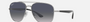 Ray-Ban RB3683 004/78 square sunglasses for men in full rim metal, with gunmetal frame, and blue grey lenses. 56mm in lens size, 15mm in bridge size, and 135mm in temple length.