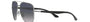 Ray-Ban RB3683 004/78 square sunglasses for men in full rim metal, with gunmetal frame, and blue grey lenses. 59mm in lens size, 15mm in bridge size, and 145mm in temple length.