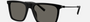 Bvlgari BV7039 5313R5 square sunglasses for men in full rim plastic, with matte black frame, and grey lenses. 56mm in lens size, 19mm in bridge size, and 145mm in temple length.