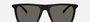 Bvlgari BV7039 5313R5 square sunglasses for men in full rim plastic, with matte black frame, and grey lenses. 56mm in lens size, 19mm in bridge size, and 145mm in temple length.