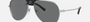 Bvlgari BV5061Q 400/B1 aviator sunglasses for men in full rim metal, with matte silver frame, and dark grey lenses. 60mm in lens size, 15mm in bridge size, and 145mm in temple length.