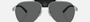 Bvlgari BV5061Q 400/B1 aviator sunglasses for men in full rim metal, with matte silver frame, and dark grey lenses. 60mm in lens size, 15mm in bridge size, and 145mm in temple length.