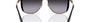 Bvlgari BV6128B 20148G square sunglasses for women in full rim metal, with pink gold/black frame, and gradient grey lenses. 56mm in lens size, 16mm in bridge size, and 140mm in temple length.