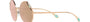 Bvlgari BV6159 20144Z round sunglasses for women in full rim metal, with gold frame, and rose gold lenses. 54mm in lens size, 20mm in bridge size, and 140mm in temple length.