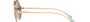 Bvlgari BV6159 20144Z round sunglasses for women in full rim metal, with gold frame, and rose gold lenses. 54mm in lens size, 20mm in bridge size, and 140mm in temple length.