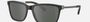 Bvlgari BV7037K 5313W1 rectangular sunglasses for men in full rim plastic, with matte black frame, and dark gray mirrored silver polarized lenses. 59mm in lens size, 18mm in bridge size, and 145mm in temple length.