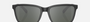 Bvlgari BV7037K 5313W1 rectangular sunglasses for men in full rim plastic, with matte black frame, and dark gray mirrored silver polarized lenses. 59mm in lens size, 18mm in bridge size, and 145mm in temple length.