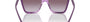 Bvlgari BV8253 55088H butterfly sunglasses for women in full rim plastic, with amethyst opal gradient striped frame, and violet gradient lenses. 56mm in lens size, 17mm in bridge size, and 145mm in temple length.