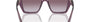Bvlgari BV8260 55148H square sunglasses for women in full rim plastic, with transparent amethyst frame, and violet gradient lenses. 57mm in lens size, 17mm in bridge size, and 140mm in temple length.