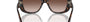 Bvlgari BV8261 504/13 rectangular sunglasses for women in full rim plastic, with havana frame, and brown gradient lenses. 55mm in lens size, 17mm in bridge size, and 140mm in temple length.