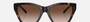 Emporio Armani EA 4203U 502613 cat-eye sunglasses for women in full rim plastic, with shiny havana frame, and gradient brown lenses. 55mm in lens size, 17mm in bridge size, and 140mm in temple length.